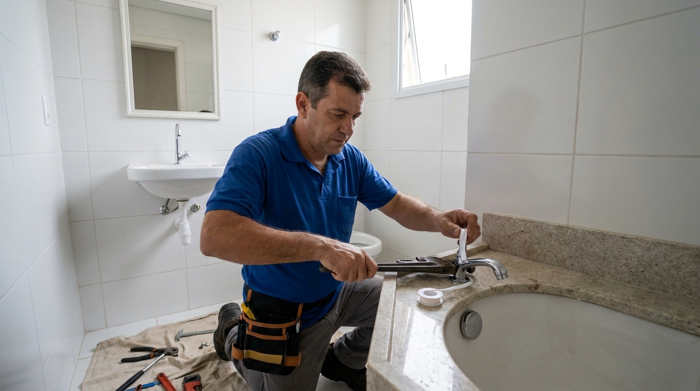 Instalação de torneira de cozinha em São José dos Pinhais‑PR